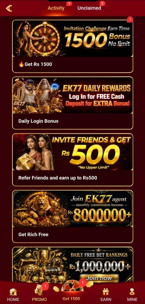 EK77 Game Bonuses