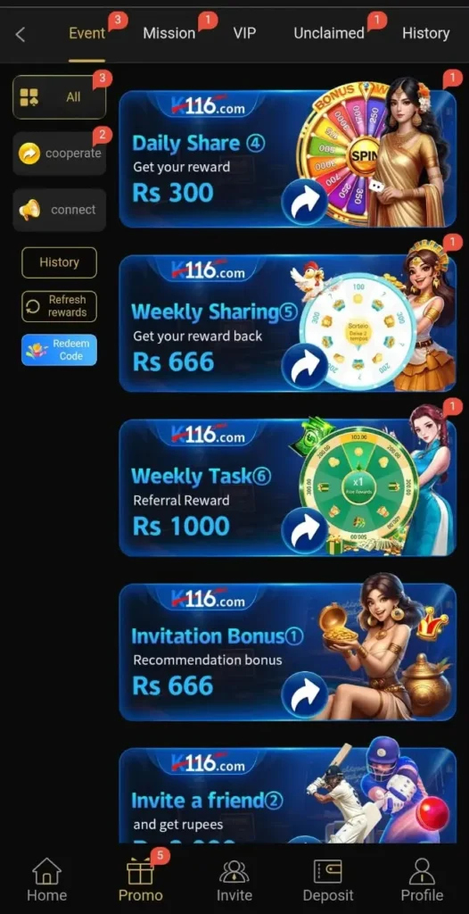 K116 Game Bonus